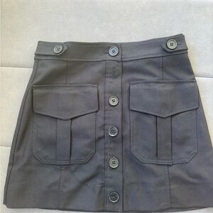 Banana Republic Black Skirt with Button Detail